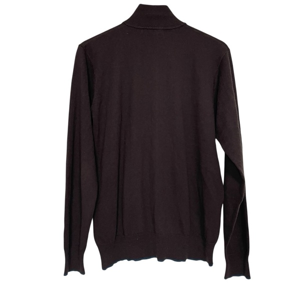 Lafayette Homme Zip up Sweater Mens Large Brown Wool Cotton - Picture 2 of 8